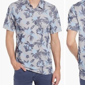 🔥Travis Mathew Take The Bait Golf Polo with A Floral Print Size Large